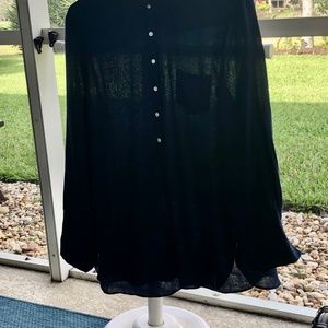 Linen Placket Button Linen Blouse by Lilly Pulitzer